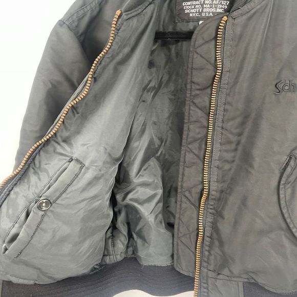 Schott Bros Inc Jacket Flyer’s Man Intermediate Type MA-1 Jacket Sz S - Picture 7 of 11